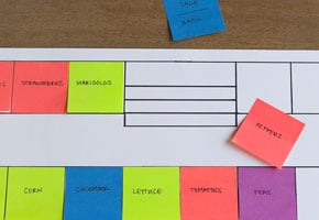 Create a garden plan with Post-it® Notes