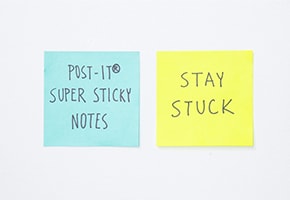 Post-it® Super Sticky Notes stay stuck